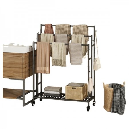 Мобилна закачалка 85х30х117 см черна