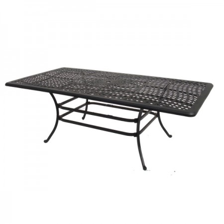 Алуминиева маса DS-ML213112TT Cast aluminium (за 8 човека), 213х112х73см., черна