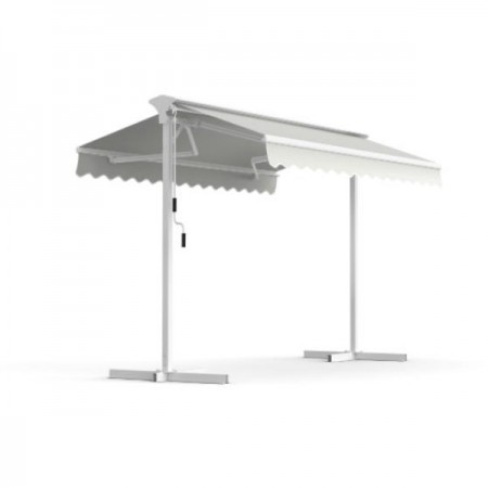 Двустранна, свободностояща тента с манивела MY GARDEN M2100B, 395х300x235см крем