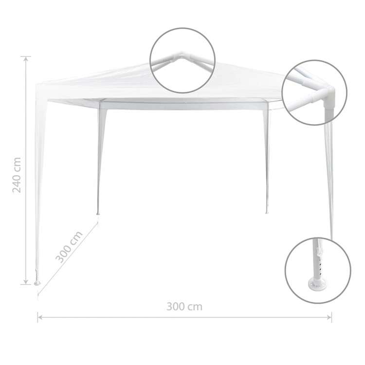 Шатра Muhler G1010 300x300xH240cm
