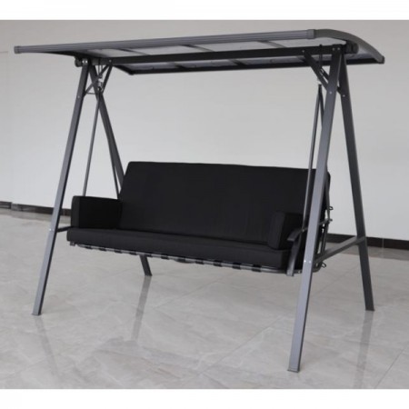 Градинска 3-местна люлка с покрив от поликарбонат MY GARDEN ZRSW8111P, 194х120х173см.