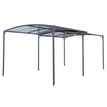 Навес за кола с покрив от поликарбонат MY GARDEN TLC224, разтегаем, 3х3/3х5.35м.