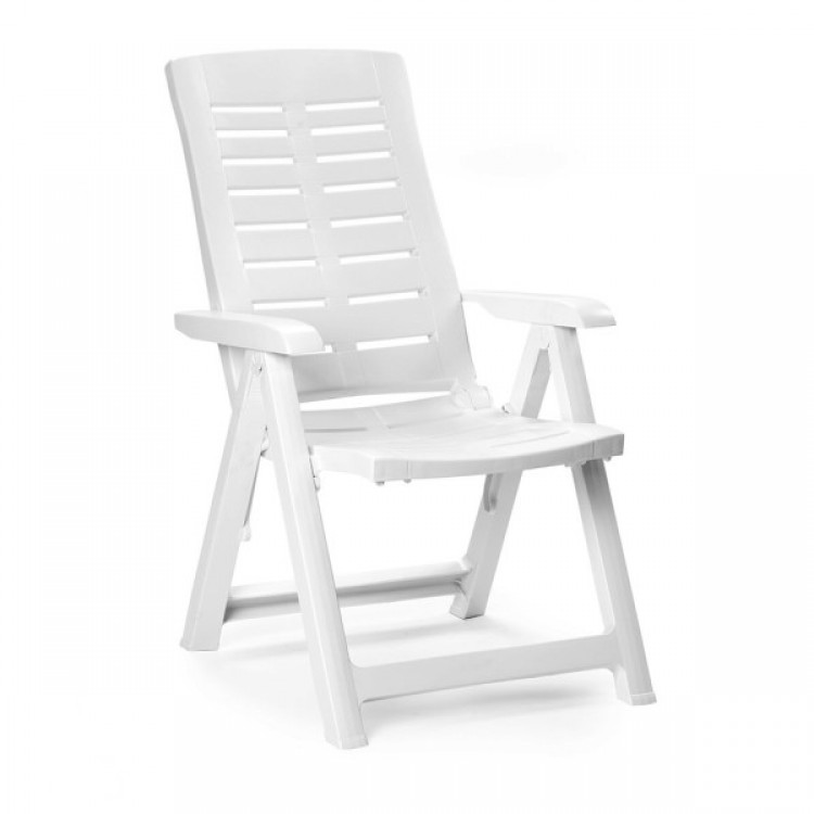 Градински PVC стол Ipae-progarden YUM040BI, Бял, 60 x 61 x 109 см