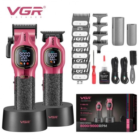 ПРОФЕСИОНАЛЕН КОМПЛЕКТ ЗА ПОДСТРИГВАНЕ НА КОСА И БРАДА VGR V-886 