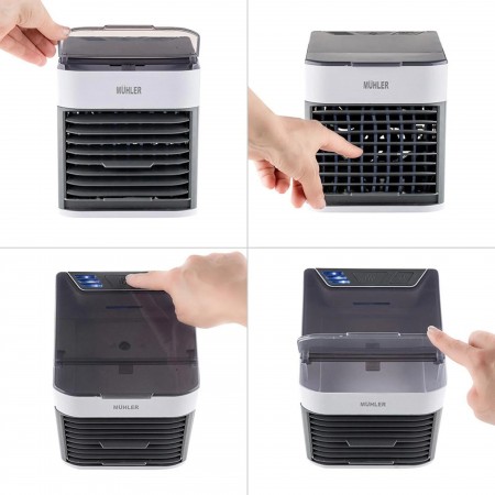 Настолен охладител MUHLER MC-585, USB, LED светлини Настолен охладител MUHLER MC-585, USB, LED светлини