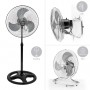 Вентилатор на стойка 18''Muhler FM-8138D 3в1, 70W, индустриален, на стойка, стена, под Вентилатор на стойка 18''Muhler FM-8138D 3в1, 70W, индустриален, на стойка, стена, под