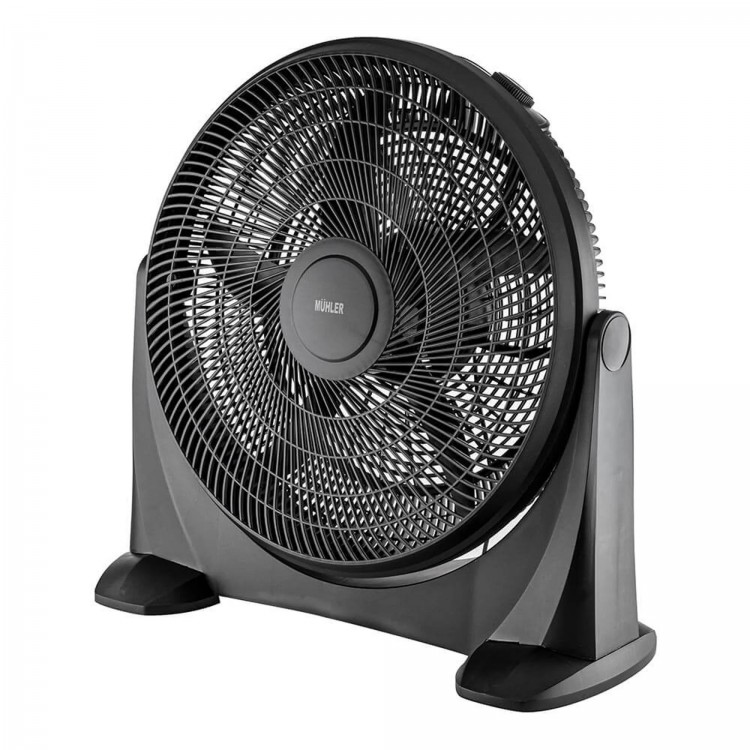 Вентилатор подов 20'' Muhler FM-2020F, 80W, индустриален, пластмасов, черен Вентилатор подов 20'' Muhler FM-2020F, 80W, индустриален, пластмасов, черен