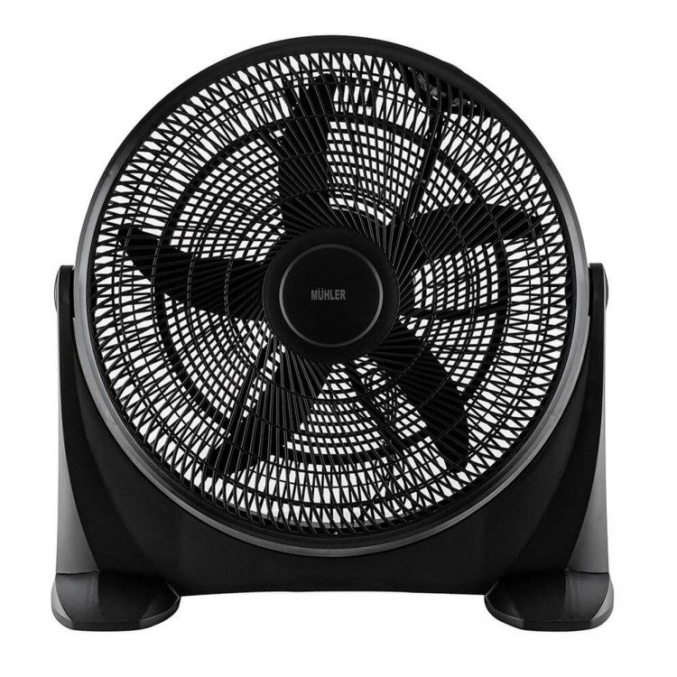 Вентилатор подов 20'' Muhler FM-2020F, 80W, индустриален, пластмасов, черен Вентилатор подов 20'' Muhler FM-2020F, 80W, индустриален, пластмасов, черен