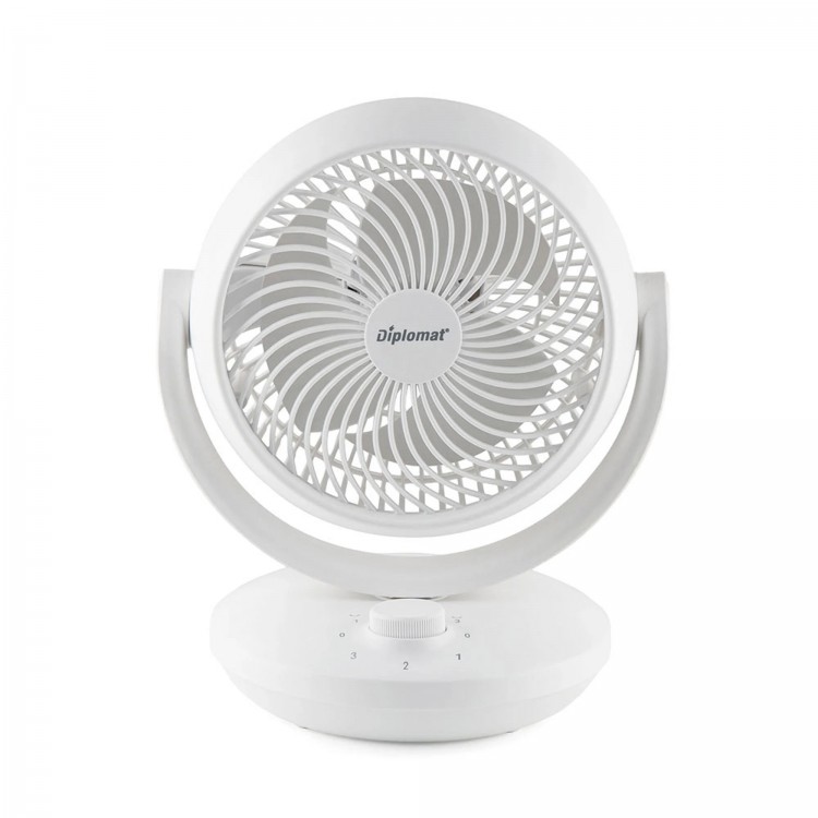 Вентилатор настолен 8'' Diplomat DFX-636, 50W, 3D циркулация, механично управление