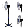 Вентилатор на стойка 16'' Perfect FM-3237, 40W, черно-синьо