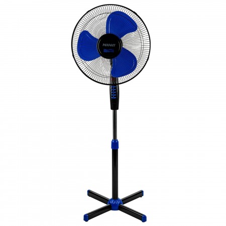Вентилатор на стойка 16'' Perfect FM-3237, 40W, черно-синьо