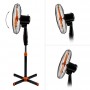 Вентилатор на стойка 16'' Perfect FM-3235, 40W, черно-оранжево