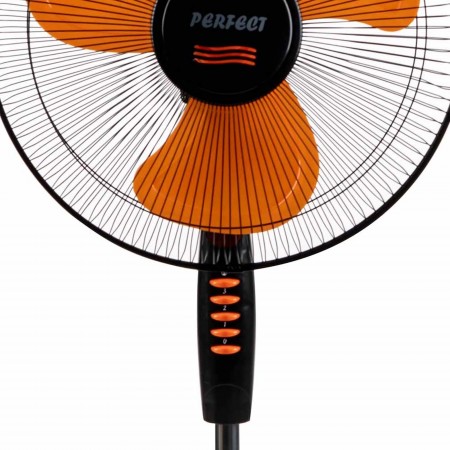 Вентилатор на стойка 16'' Perfect FM-3235, 40W, черно-оранжево Вентилатор на стойка 16'' Perfect FM-3235, 40W, черно-оранжево
