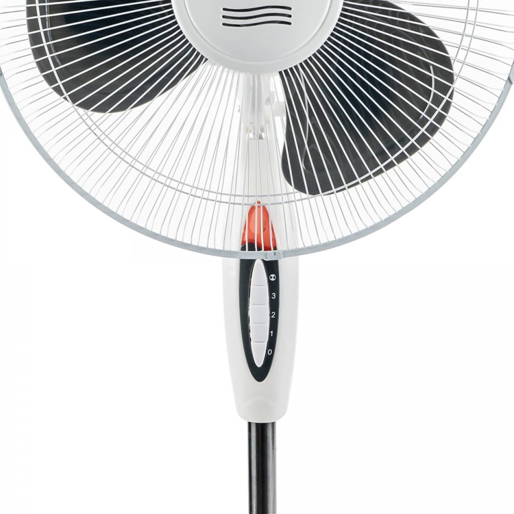 Вентилатор на стойка 16'' Perfect FM-3212, 40W, бяло-сиво