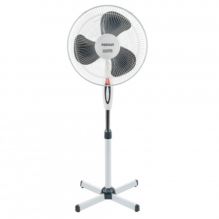 Вентилатор на стойка 16'' Perfect FM-3212, 40W, бяло-сиво