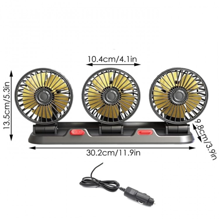 Вентилатор PG376 Троен 12V