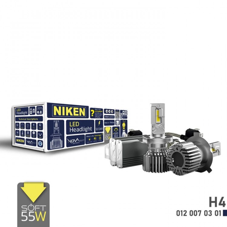 Диодни крушки Niken H4 NOVA SOFT - 2бр/к-т - 12/24V Диодни крушки Niken H4 NOVA SOFT - 2бр/к-т - 12/24V