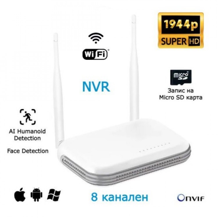 WiFi NVR видеорекордер за IP камери – безжичен