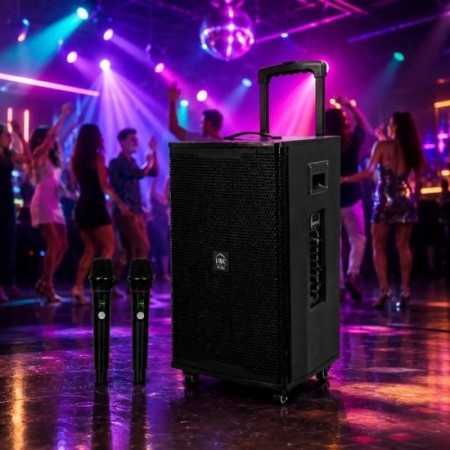КАРАОКЕ КОЛОНА UKC T2 PRO С 2 МИКРОФОНА (1500W) КАРАОКЕ КОЛОНА UKC T2 PRO С 2 МИКРОФОНА (1500W)