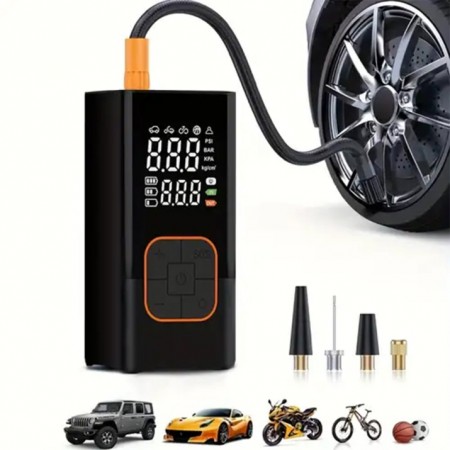 Безжичен дигитален компресор за гуми 4000mah , 150PSI, Презареждаем Безжичен дигитален компресор за гуми 4000mah , 150PSI, Презареждаем
