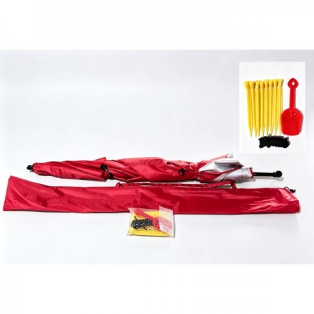 Плажен чадър MY GARDEN WR-JQ026 red, 210D Oxford, ø240, алуминиево водонепропускливо фолио