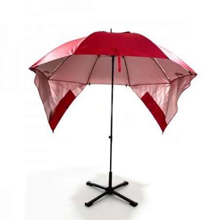 Плажен чадър MY GARDEN WR-JQ026 red, 210D Oxford, ø240, алуминиево водонепропускливо фолио