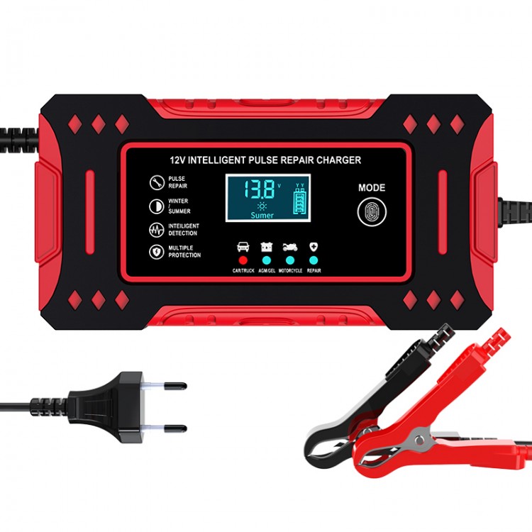 Интелигентно зарядно за акумулатори 12V с LCD дисплей Интелигентно зарядно за акумулатори 12V с LCD дисплей