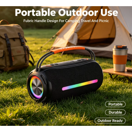 Безжична Bluetooth тонколона BoomBox 20W с RGB LED осветление
