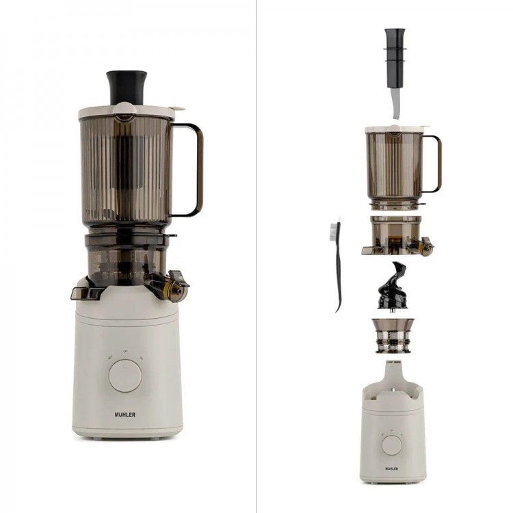 Сокоизстисквачка бавнооборотна Muhler MSJ-250 Dune, 250W, DC мотор, 125 мм. отвор Сокоизстисквачка бавнооборотна Muhler MSJ-250 Dune, 250W, DC мотор, 125 мм. отвор