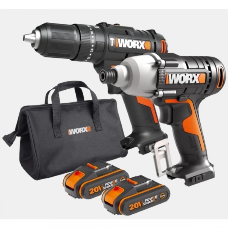 Акумулаторни ударни бормашина и винтоверт WORX WX902, 18V, батерия и зарядно Акумулаторни ударни бормашина и винтоверт WORX WX902, 18V, батерия и зарядно
