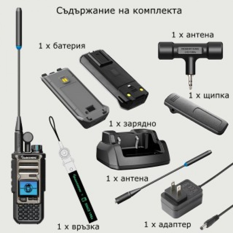 Двубандова аналогова радиостанция Quansheng TK11(8) Двубандова аналогова радиостанция Quansheng TK11(8)