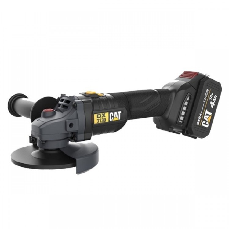 Акумулаторен ъглошлайф CAT DX3130 18V 125мм с батерия и зарядно Акумулаторен ъглошлайф CAT DX3130 18V 125мм с батерия и зарядно