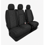 Комплект 2+1 Тапицерия за MERCEDES SPRINTER W906 2006-2018 – Текстил, Черна с бял шев, 8 части Комплект 2+1 Тапицерия за MERCEDES SPRINTER W906 2006-2018 – Текстил, Черна с бял шев, 8 части