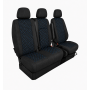 Комплект 2+1 Тапицерия за MERCEDES SPRINTER W906 2006-2018 – Текстил, Черна със син шев, 8 части Комплект 2+1 Тапицерия за MERCEDES SPRINTER W906 2006-2018 – Текстил, Черна със син шев, 8 части