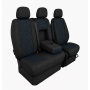 Комплект 2+1 Тапицерия за MERCEDES SPRINTER W906 2006-2018 – Текстил, Черна със син шев, 8 части Комплект 2+1 Тапицерия за MERCEDES SPRINTER W906 2006-2018 – Текстил, Черна със син шев, 8 части