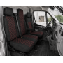 Комплект 2+1 Тапицерия за RENAULT MASTER III 2010-2019 – Текстил, Черна с червен шев, 6 части Комплект 2+1 Тапицерия за RENAULT MASTER III 2010-2019 – Текстил, Черна с червен шев, 6 части