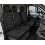 Комплект 2+1 Тапицерия за FORD TRANSIT CUSTOM 2009+ – Текстил, Черна с бял шев, 8 части Комплект 2+1 Тапицерия за FORD TRANSIT CUSTOM 2009+ – Текстил, Черна с бял шев, 8 части