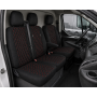Комплект 2+1 Тапицерия за FORD TRANSIT CUSTOM 2009+ – Текстил, Черна с червен шев, 8 части Комплект 2+1 Тапицерия за FORD TRANSIT CUSTOM 2009+ – Текстил, Черна с червен шев, 8 части