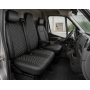 Комплект 2+1 Тапицерия за RENAULT MASTER III 2010-2019 – Еко кожа, Черна с бял шев, 6 части Комплект 2+1 Тапицерия за RENAULT MASTER III 2010-2019 – Еко кожа, Черна с бял шев, 6 части
