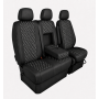 Комплект 2+1 Тапицерия за MERCEDES SPRINTER W906 2006-2018 – Еко кожа, Черна с бял шев, 8 части Комплект 2+1 Тапицерия за MERCEDES SPRINTER W906 2006-2018 – Еко кожа, Черна с бял шев, 8 части
