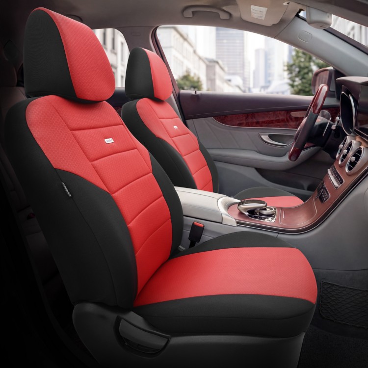 Комплект Тапицерия SelectedFit One Design by OTOM текстил – Черно-Червена, за Предни и Задни Седалки Комплект Тапицерия SelectedFit One Design by OTOM текстил – Черно-Червена, за Предни и Задни Седалки