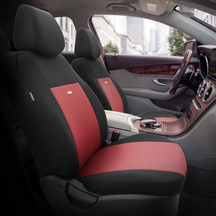 Комплект Тапицерия SelectedFit Flex Design by OTOM текстил – Черно-Бордо, за Предни и Задни Седалки Комплект Тапицерия SelectedFit Flex Design by OTOM текстил – Черно-Бордо, за Предни и Задни Седалки