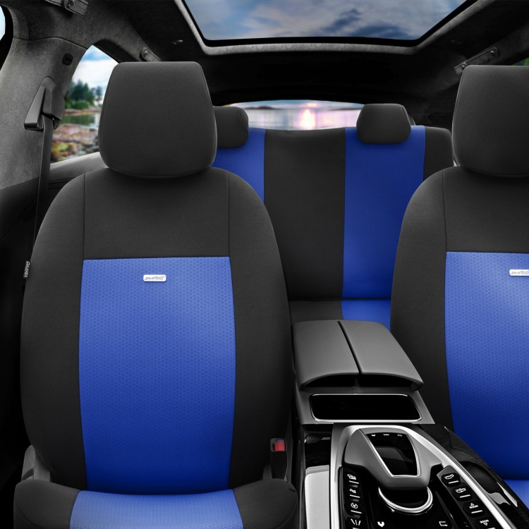 Комплект Тапицерия SelectedFit Flex Design by OTOM текстил – Черно-Синя, за Предни и Задни Седалки Комплект Тапицерия SelectedFit Flex Design by OTOM текстил – Черно-Синя, за Предни и Задни Седалки