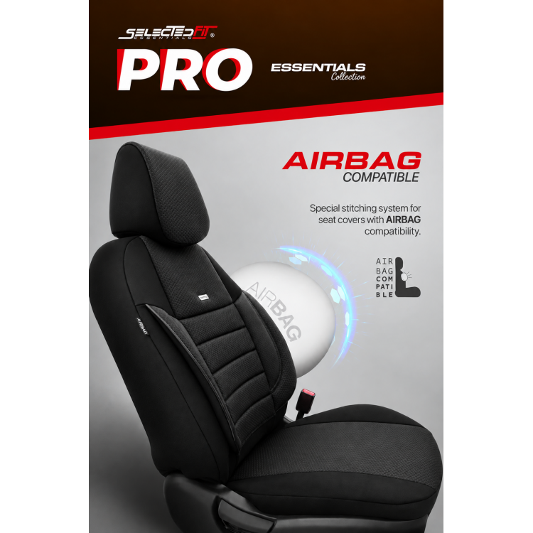 Комплект Тапицерия SelectedFit Pro Design by OTOM текстил с кожа – Черно, за Предни и Задни Седалки Комплект Тапицерия SelectedFit Pro Design by OTOM текстил с кожа – Черно, за Предни и Задни Седалки
