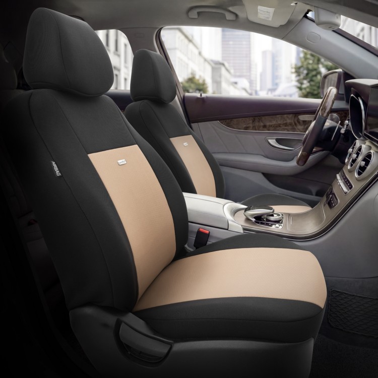 Комплект Тапицерия SelectedFit Flex Design by OTOM текстил – Черно-Бежова, за Предни и Задни Седалки Комплект Тапицерия SelectedFit Flex Design by OTOM текстил – Черно-Бежова, за Предни и Задни Седалки