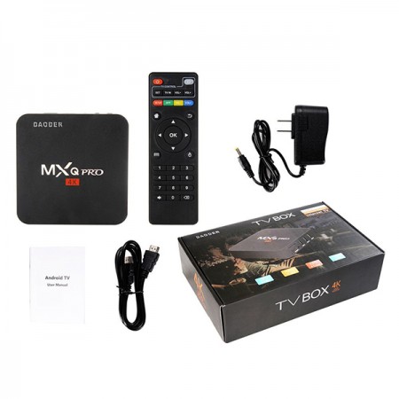 Тв бокс MXQ PRO с 1GB RAM, 8GВ ROM, WiFi, 4K + телевизии и филми Тв бокс MXQ PRO с 1GB RAM, 8GВ ROM, WiFi, 4K + телевизии и филми