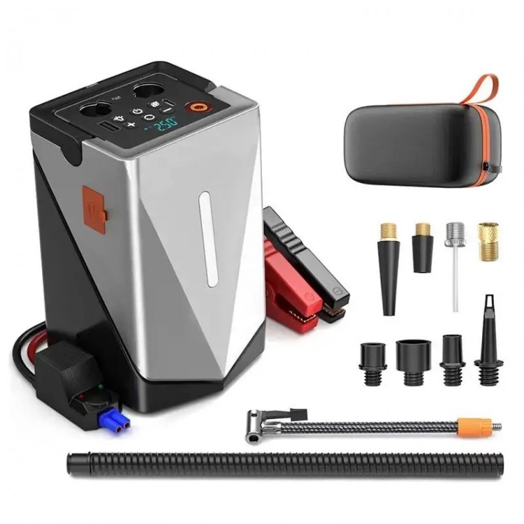 Стартиращо устройство за автомобил Jump Starter, Компресор, Батерия, 12000mAh Стартиращо устройство за автомобил Jump Starter, Компресор, Батерия, 12000mAh