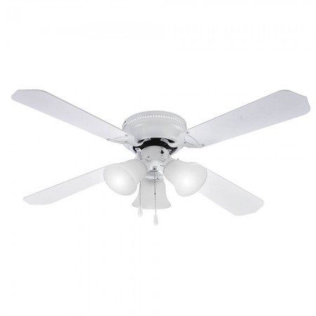 Вентилатор таванен 42'' Muhler MCF-4262W N, 55W, осветление - 1бр крушки, MDF Вентилатор таванен 42'' Muhler MCF-4262W N, 55W, осветление - 1бр крушки, MDF