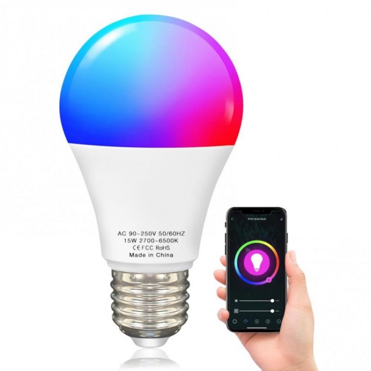 Wi Fi интелигентна крушка 9W - E27 RGBCW, LED Димируема крушка Wi Fi интелигентна крушка 9W - E27 RGBCW, LED Димируема крушка